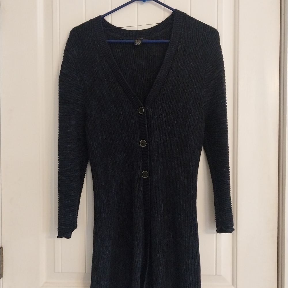 Dark navy blue cardigan size large style and co brand